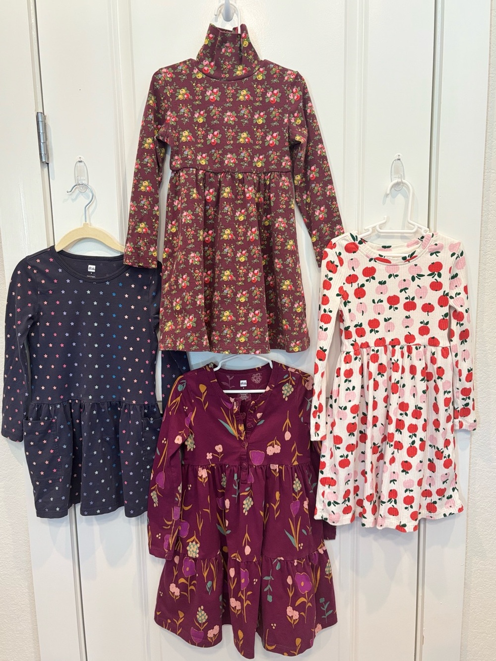 Tea Collection Mini Boden Hanna Andersson Girls Dress Bundle Size 4 Long Sleeve